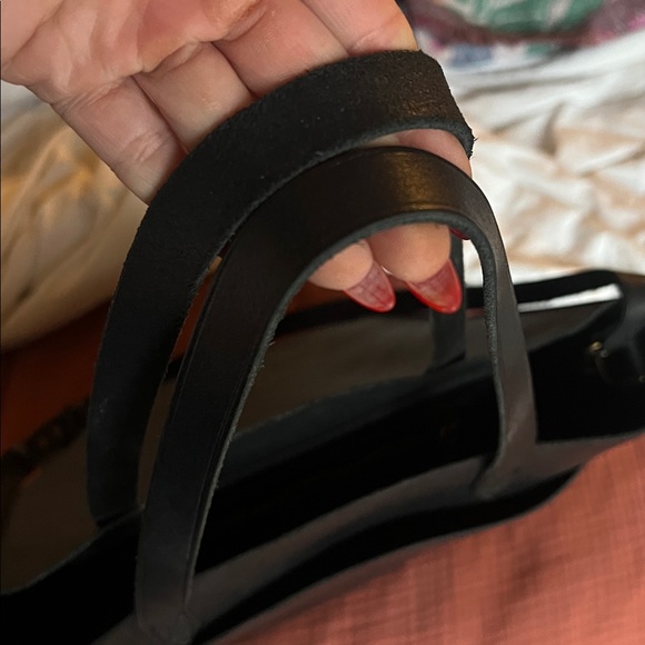 Madewell medium transport Black Leather Tote Bag - Picture 8 of 8
